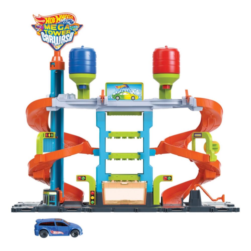 Pista Hotwheels City Autolavado Mega Torre Hdp05