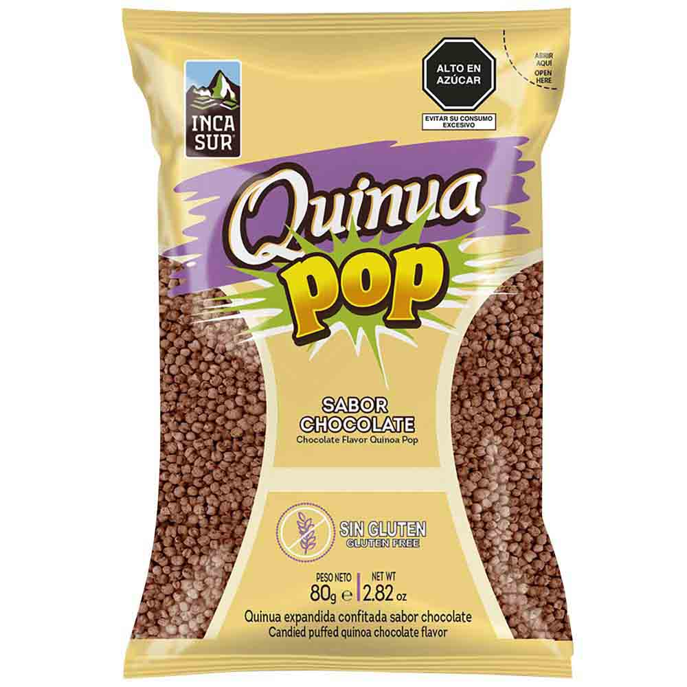 Cereal Quinua Pop INCASUR Sabor a Chocolate Caja 80g