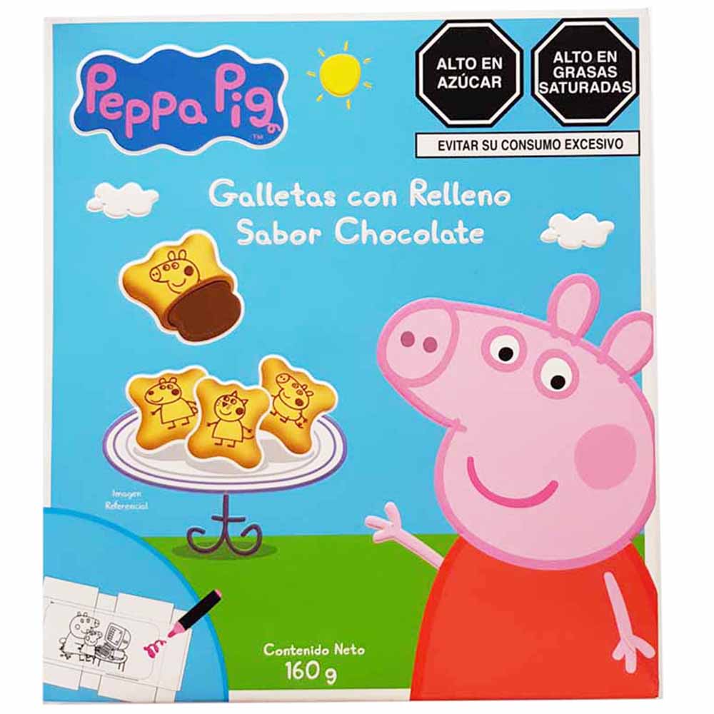 Galletas Rellenas de Chocolate PEPPA PIG Caja 160g