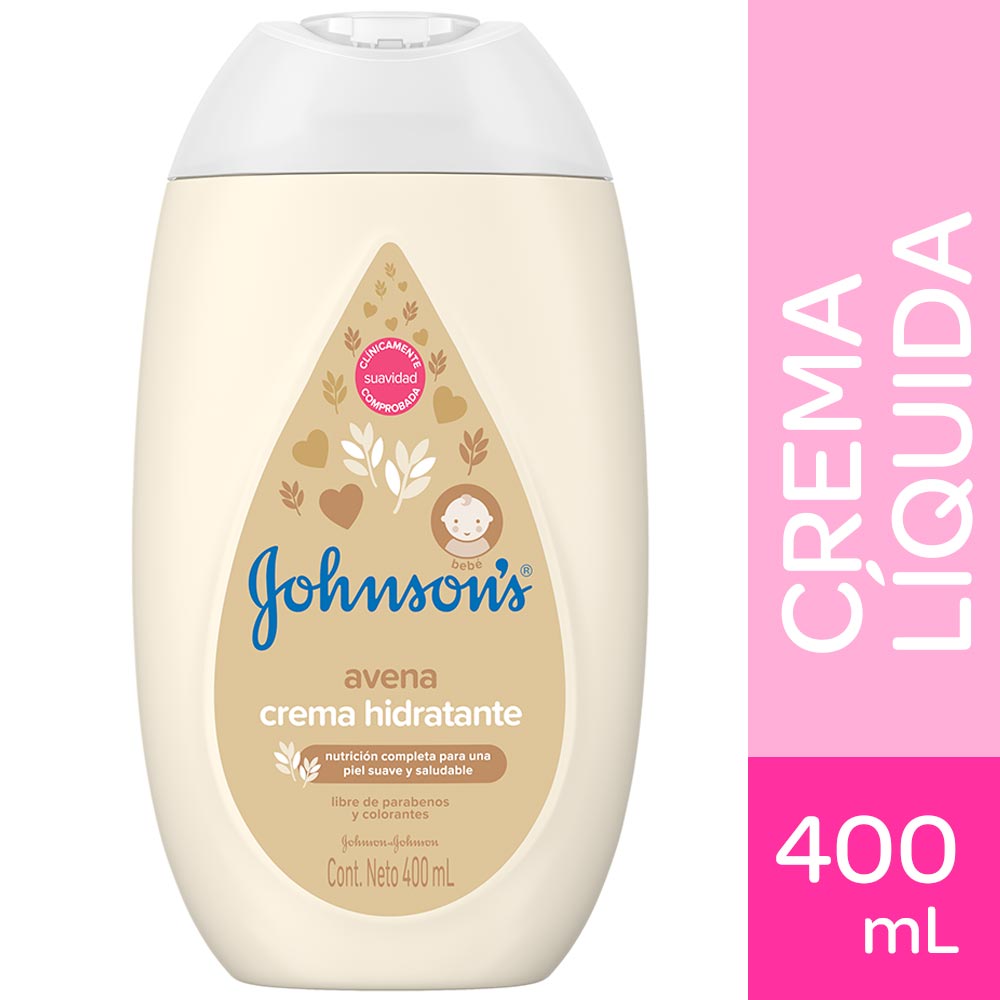 Crema Corporal para Bebé JOHNSON'S BABY Líquida de Avena Botella 400ml