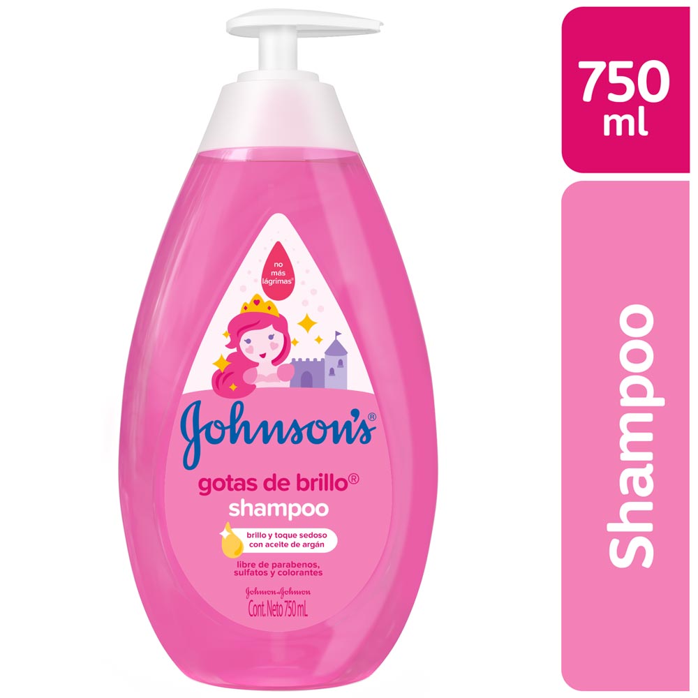 Shampoo para Bebé JOHNSON'S BABY Gotas de Brillo Botella 750ml