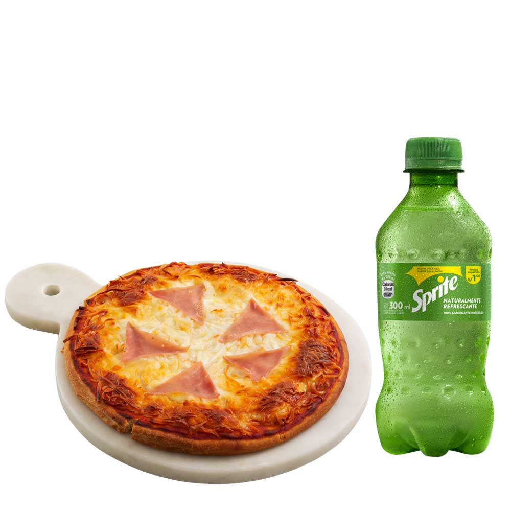 Pack Pizza Americana Personal + Gaseosa SPRITE Botella 300ml