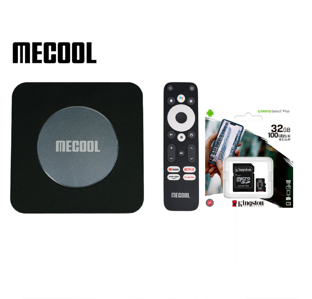 TV Box Mecool KM2 Plus con Android 11 + Memoria 32GB Kingston