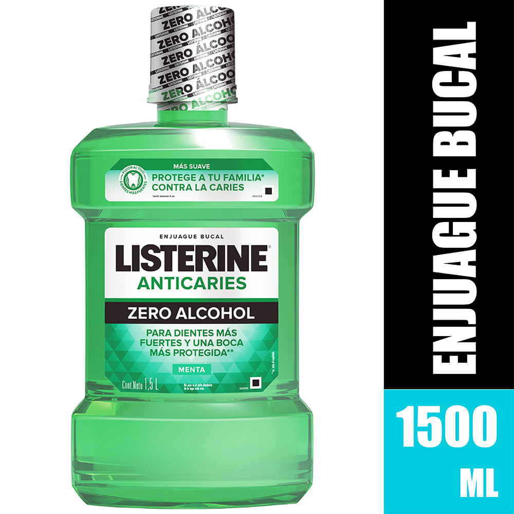Enjuague bucal LISTERINE Anticaries Zero alcohol Botella 1.5L