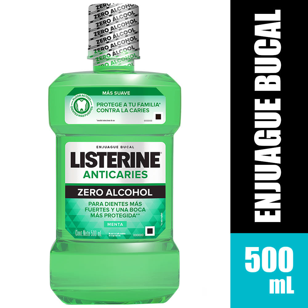 Enjuague bucal LISTERINE Anticaries Zero alcohol Botella 500Ml