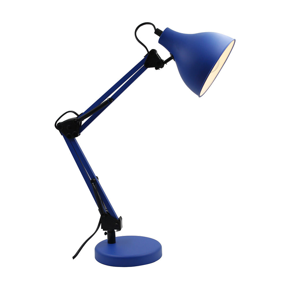 Lámpara de escritorio Ennis E27 55cm Azul