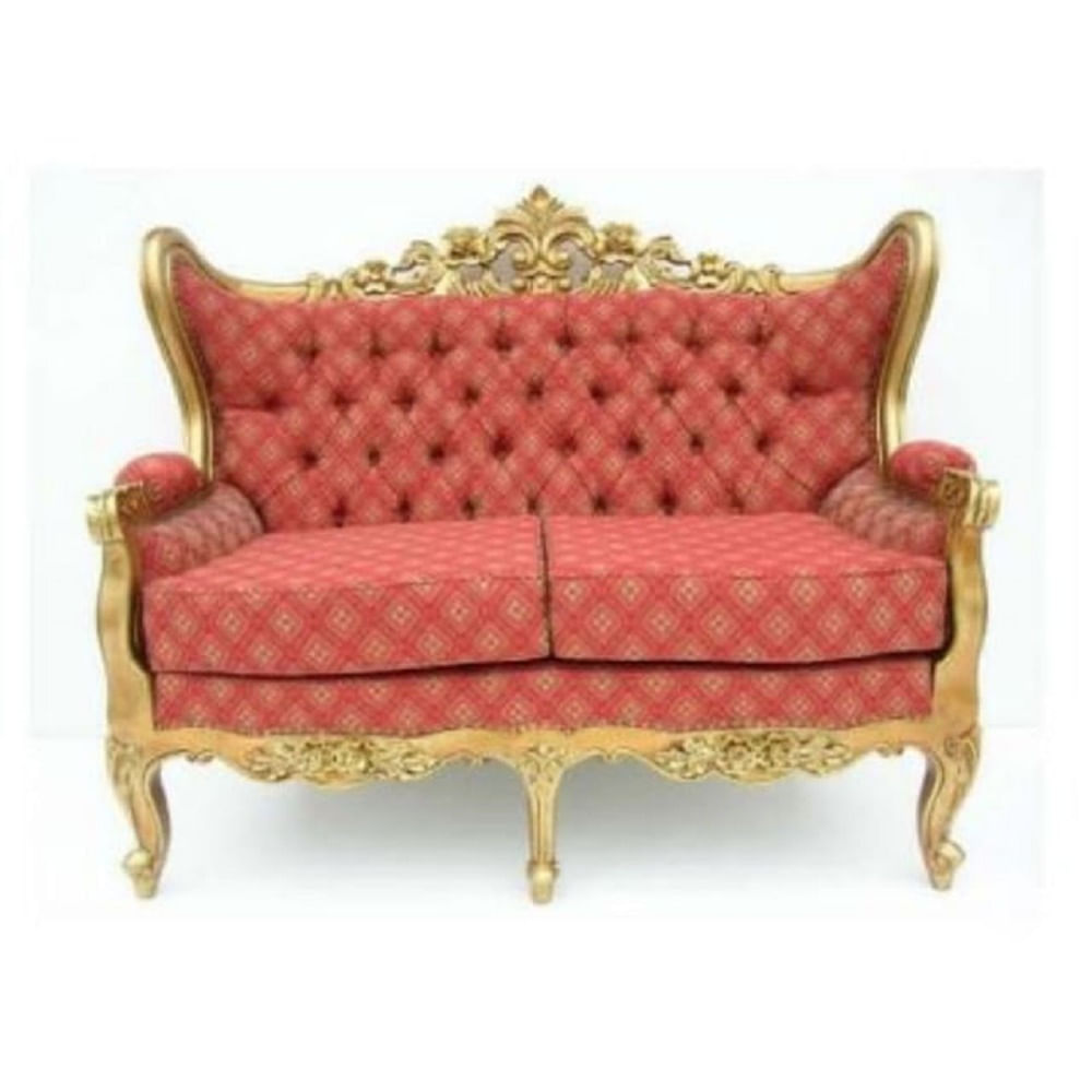 Sofa DMuebles Reina Ana 2 Cuerpos Color Pan De Oro