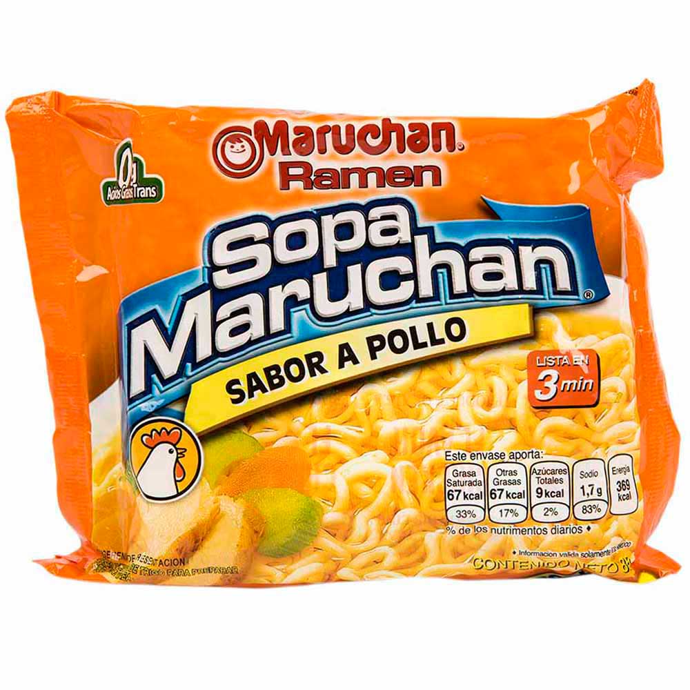 Sopa Instantánea MARUCHAN Pollo Bolsa 85g
