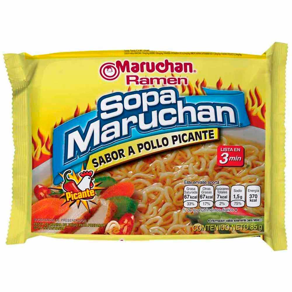 Sopa Instantánea MARUCHAN Ramen Pollo Picante Bolsa 85g