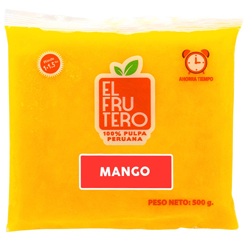 Pulpa de Mango Congelado EL FRUTERO Bolsa 500g