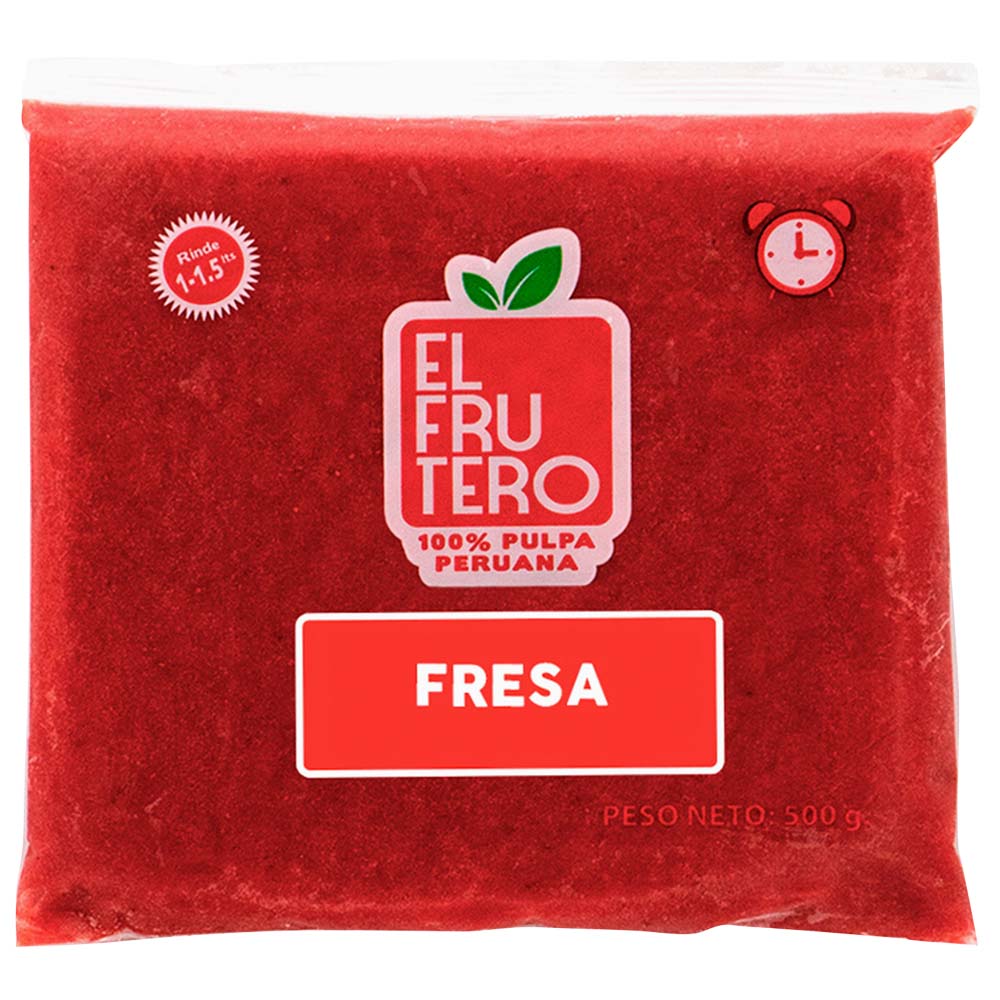 Pulpa de Fresa Congelada EL FRUTERO Bolsa 500g
