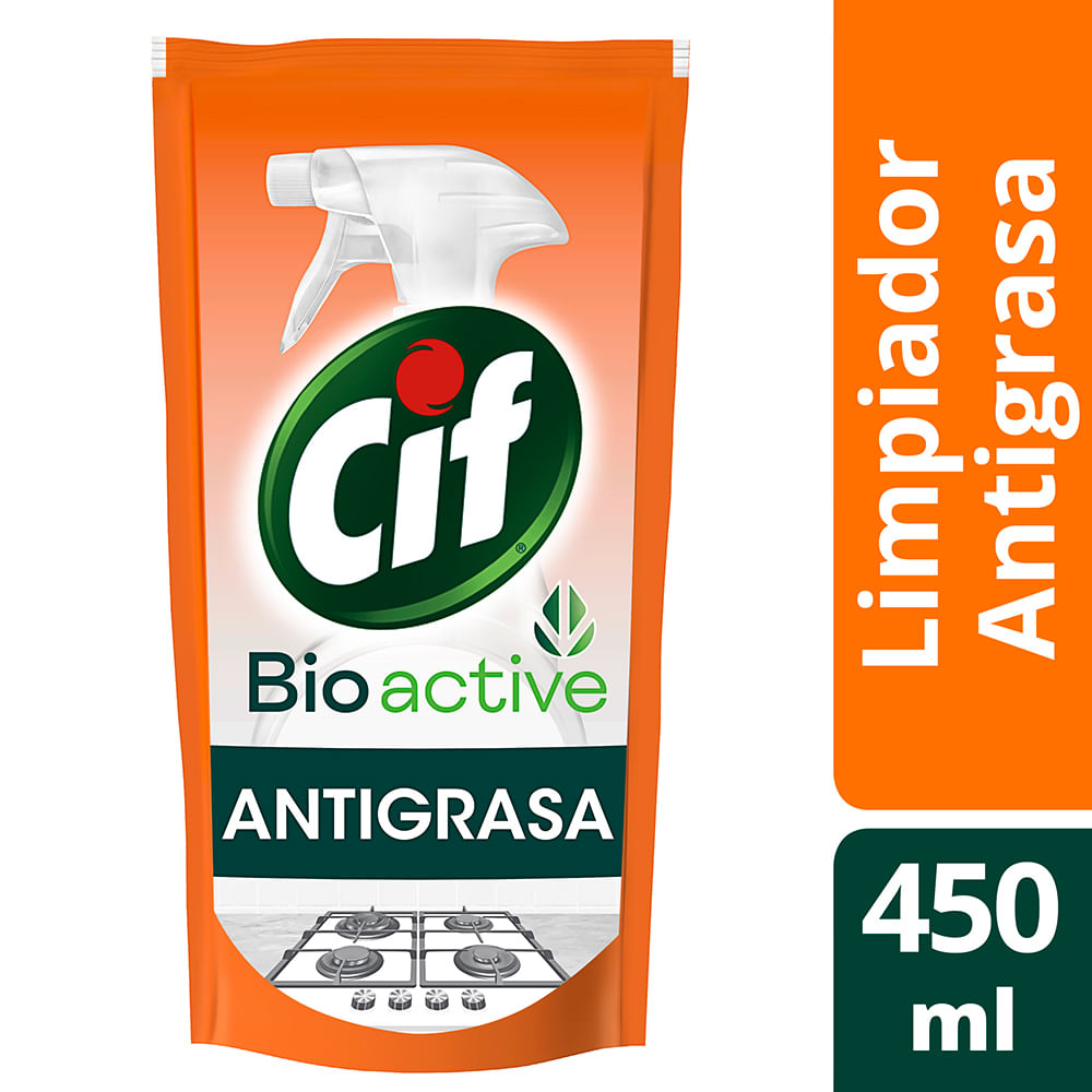Limpiador Antigrasa Cif Bioactive Doypack 450 ml