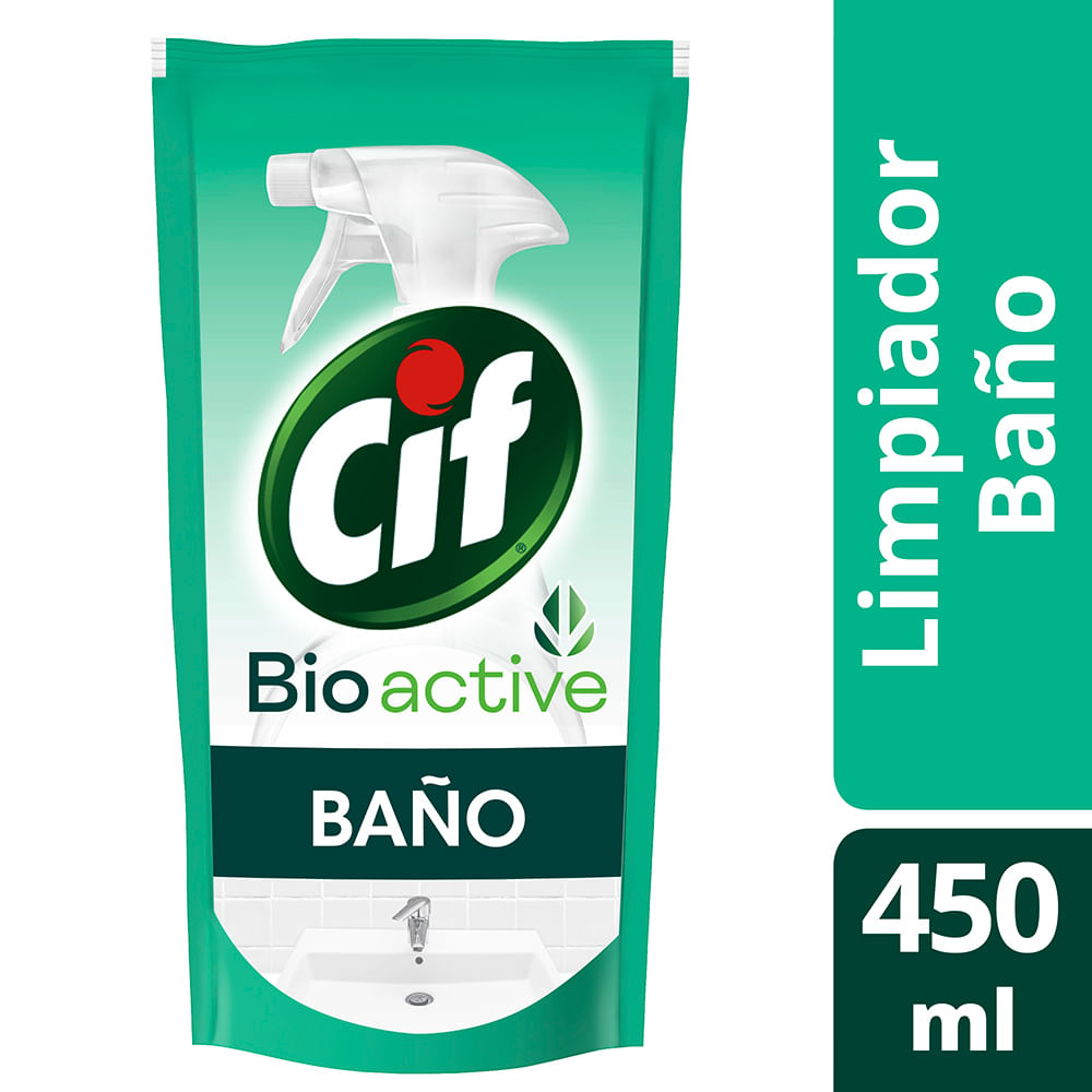 Limpiador Baño Cif Bioactive Doypack 450 ml