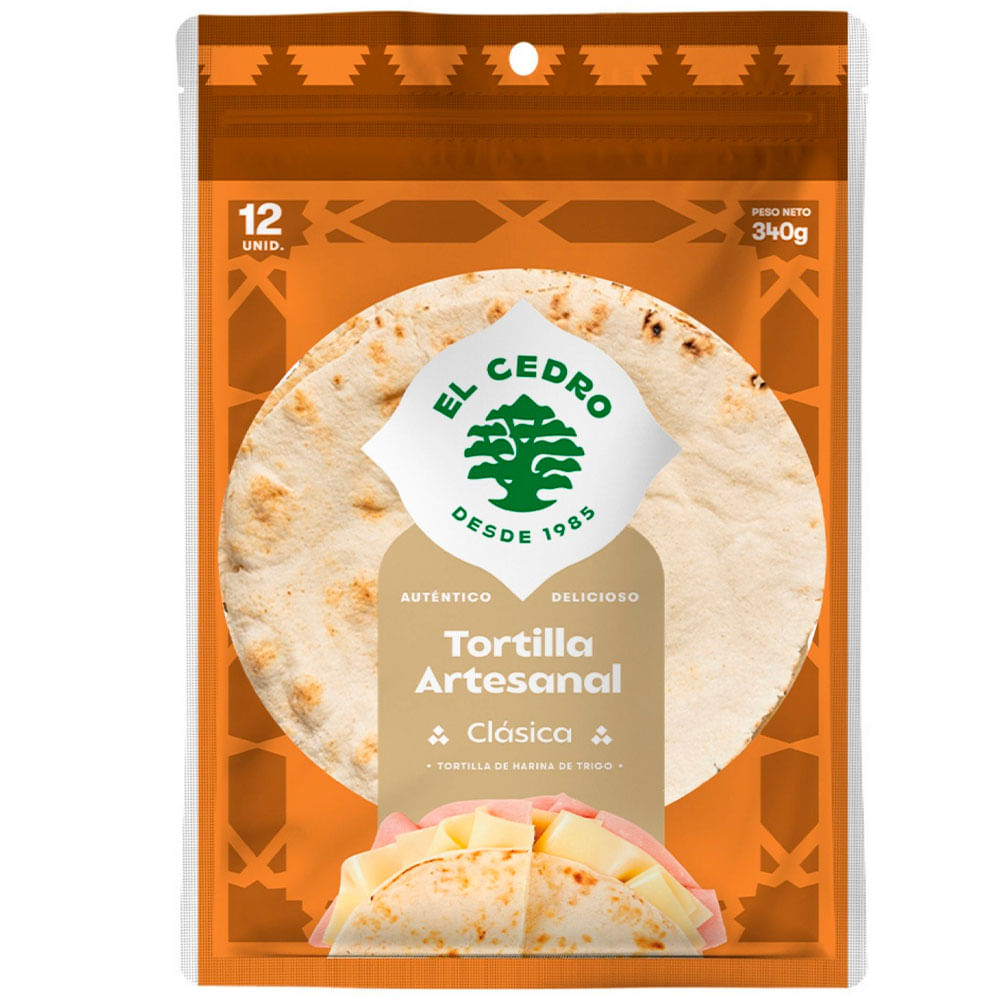 Tortilla Artesanal Clásica EL CEDRO Bolsa 12un