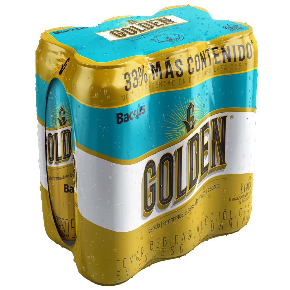 Cerveza GOLDEN Lata 473ml Paquete 6un