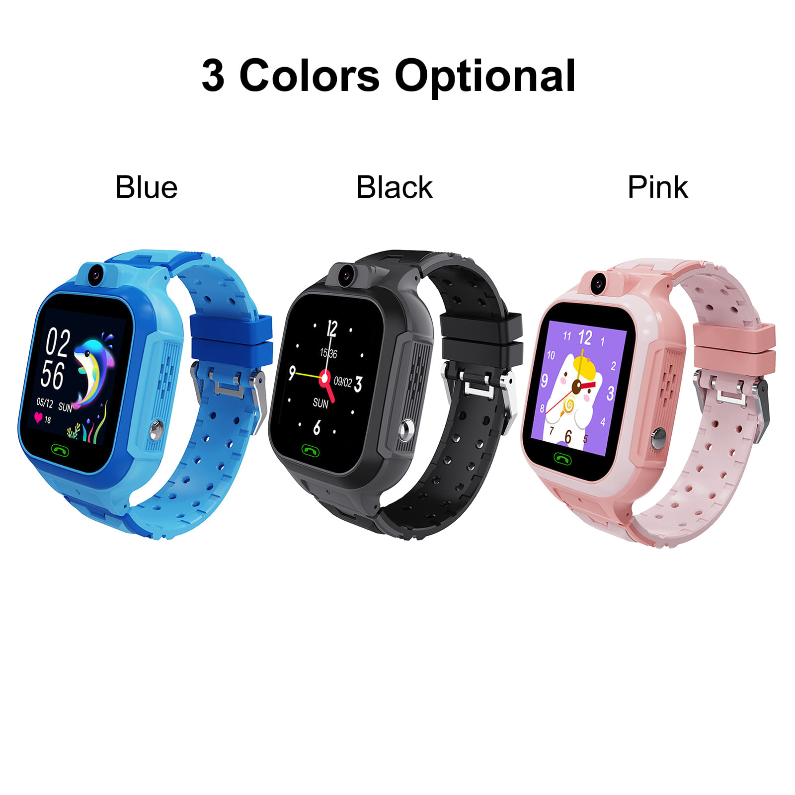 Kids Smart Phone Call Watch Tomtop V10243P Rosado