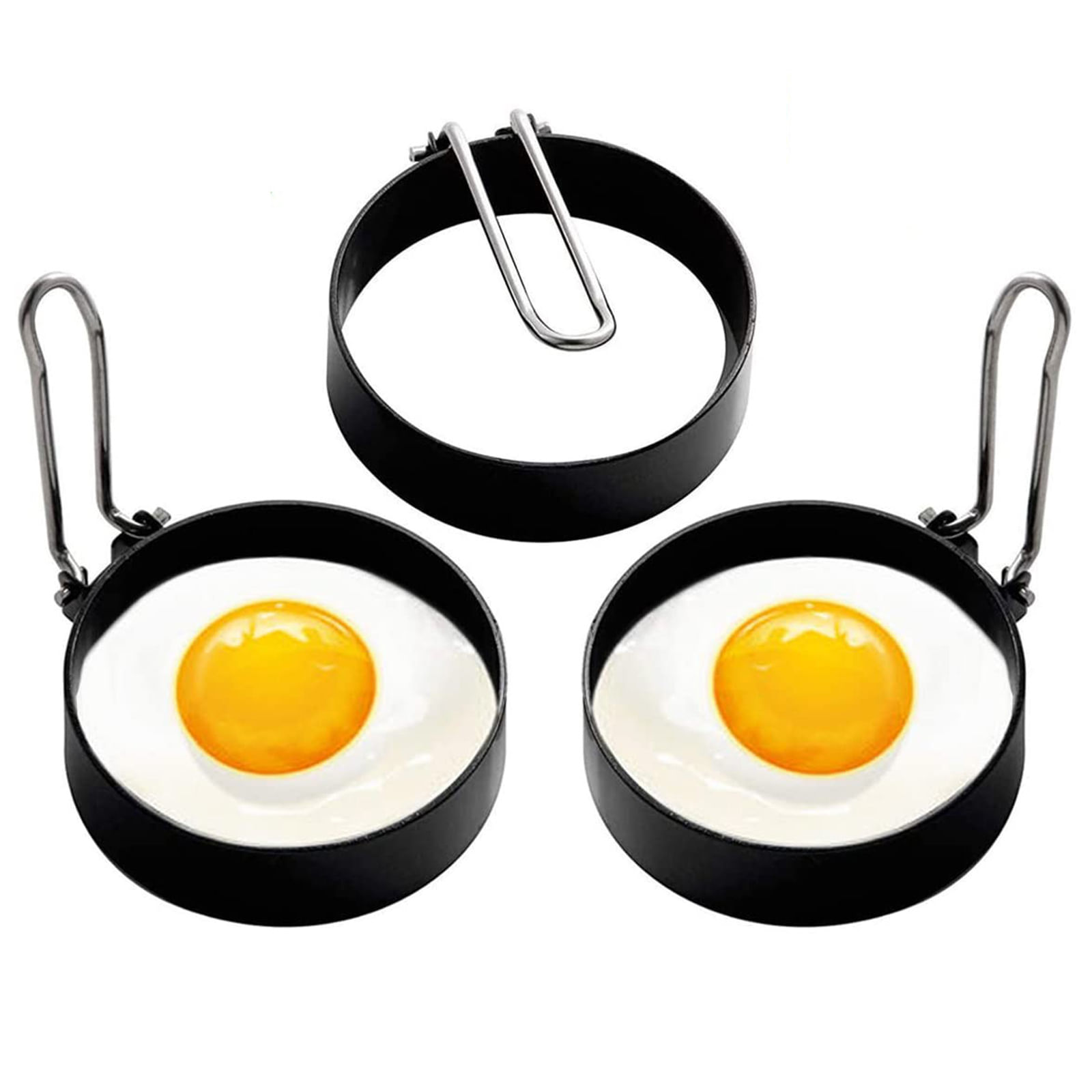 Anillos de cocina de huevo redondos Tomtop H39794-3 Negro