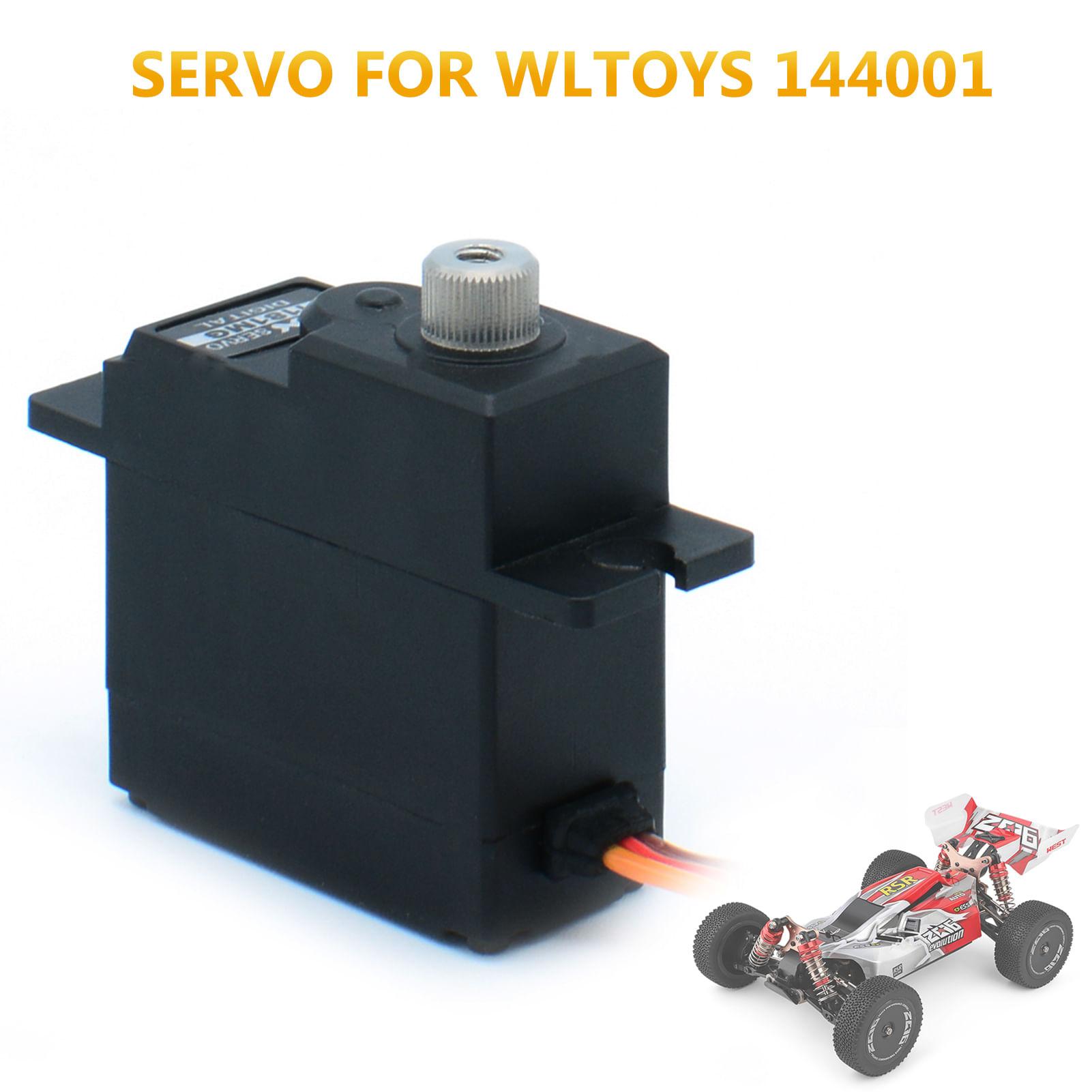 3.5KG Servo Compatible con Wltoys 144001 wpl Coche RC B1 B16 Tomtop RM13794 PDI-1181MG 3.5KG Black