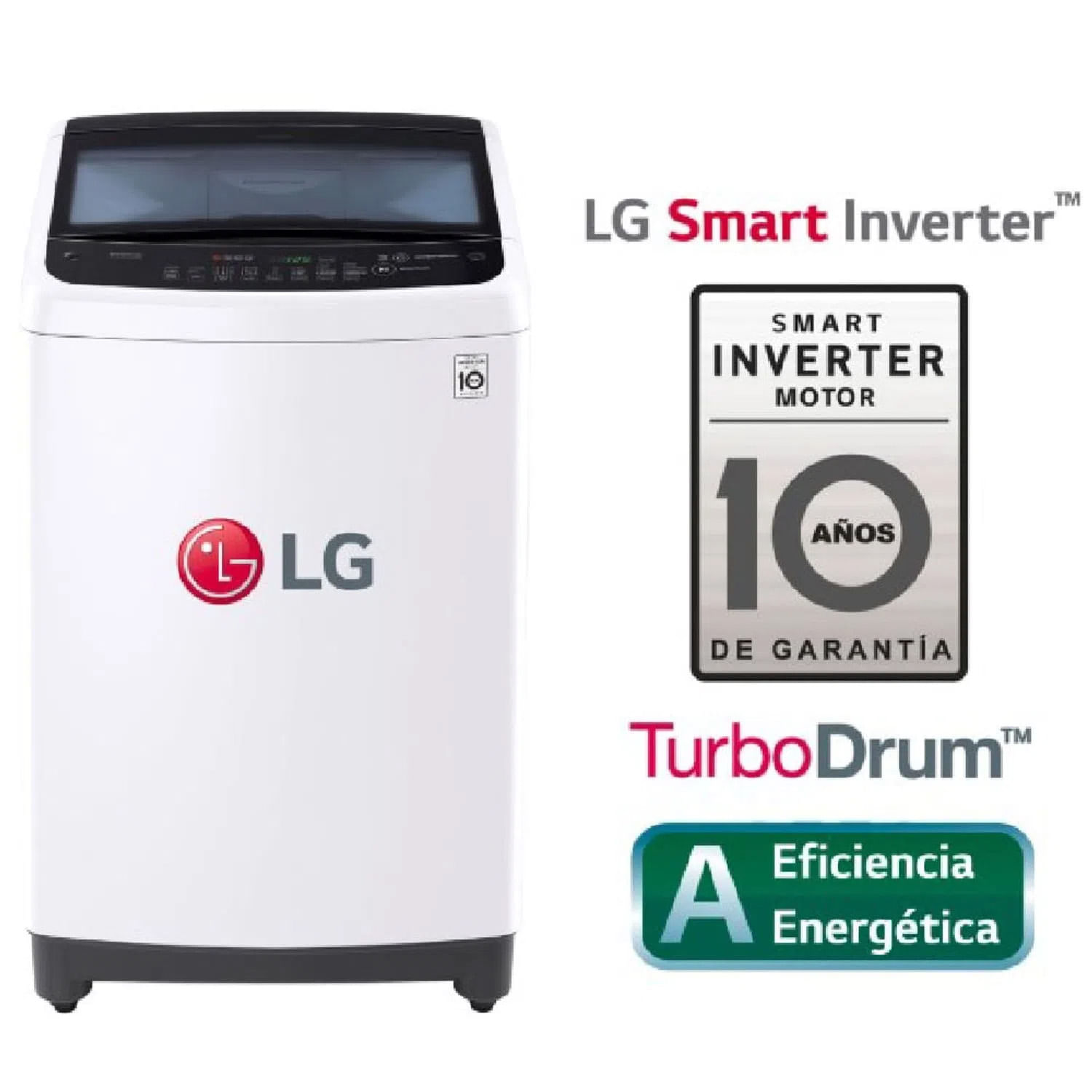 Lavadora LG Carga Superior Smart Inverter con TurboDrum™ 13 Kg - TS1365NTP