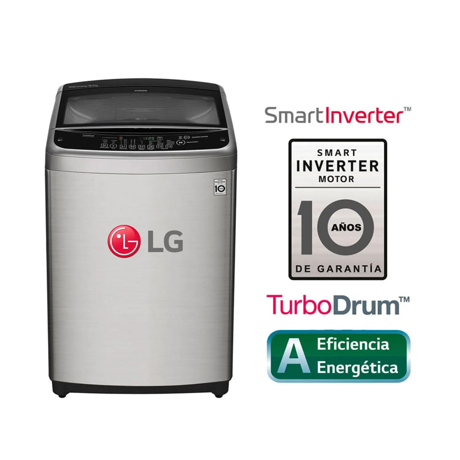 Lavadora LG carga superior Smart Inverter con TurboDrum™ 19 Kg - WT19VSB