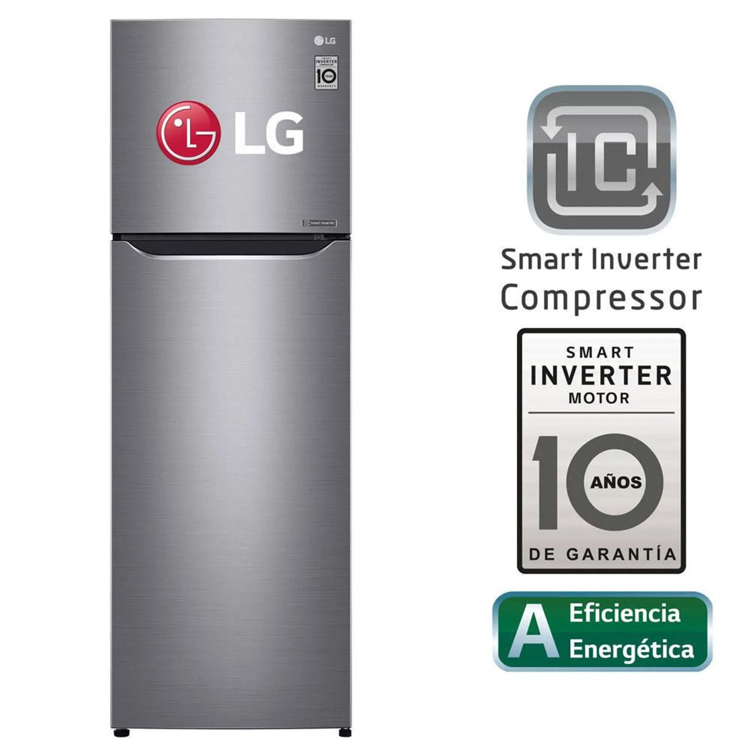 LG Refrigeradora Top Freezer con Door Cooling 254 Litros GT29BPPDC
