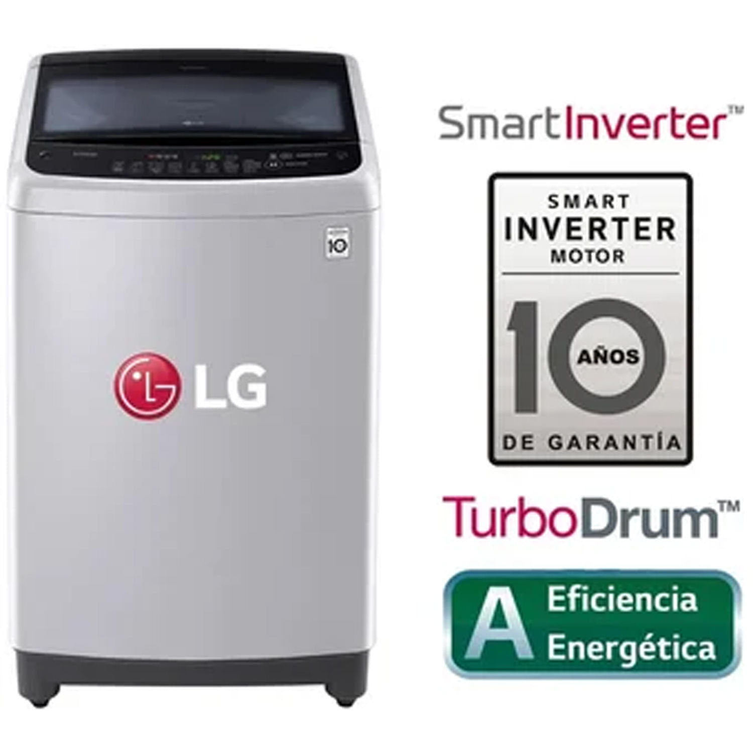 Lavadora LG Carga Superior Smart Inverter con TurboDrum™ 13 Kg - TS1366NTP