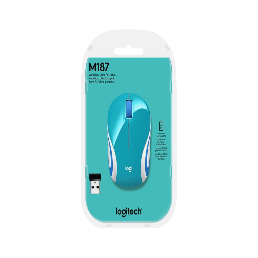 Mouse Logitech M187 Nano Mini Wireless Teal