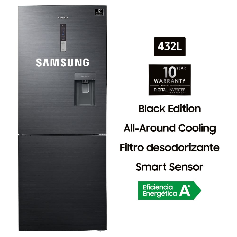 Refrigeradora No Frost RL4363SBABS 432L Negro Inox