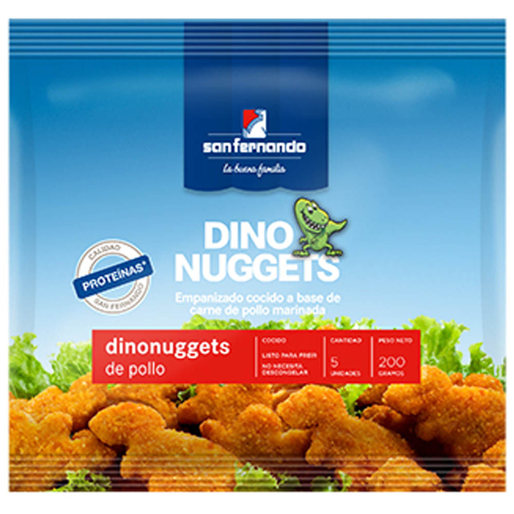 Nuggets de Pollo Dinosaurios San Fernando Paquete 5un