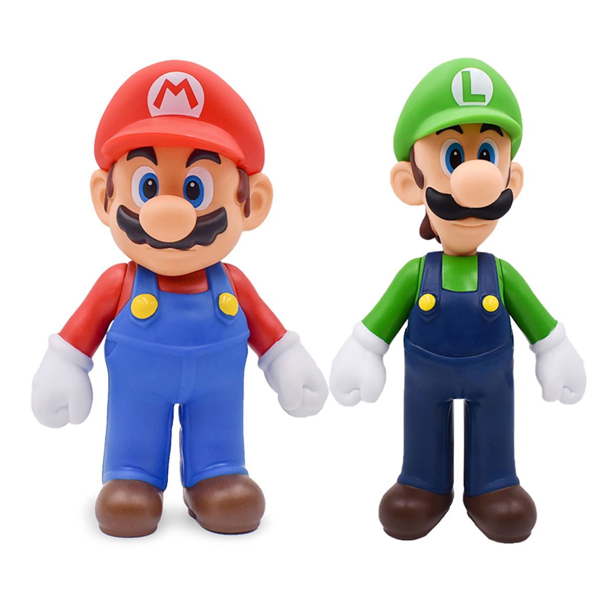 Pack 2 Figuras Mario y Luigi 14cm - 13cm Calidad PVC