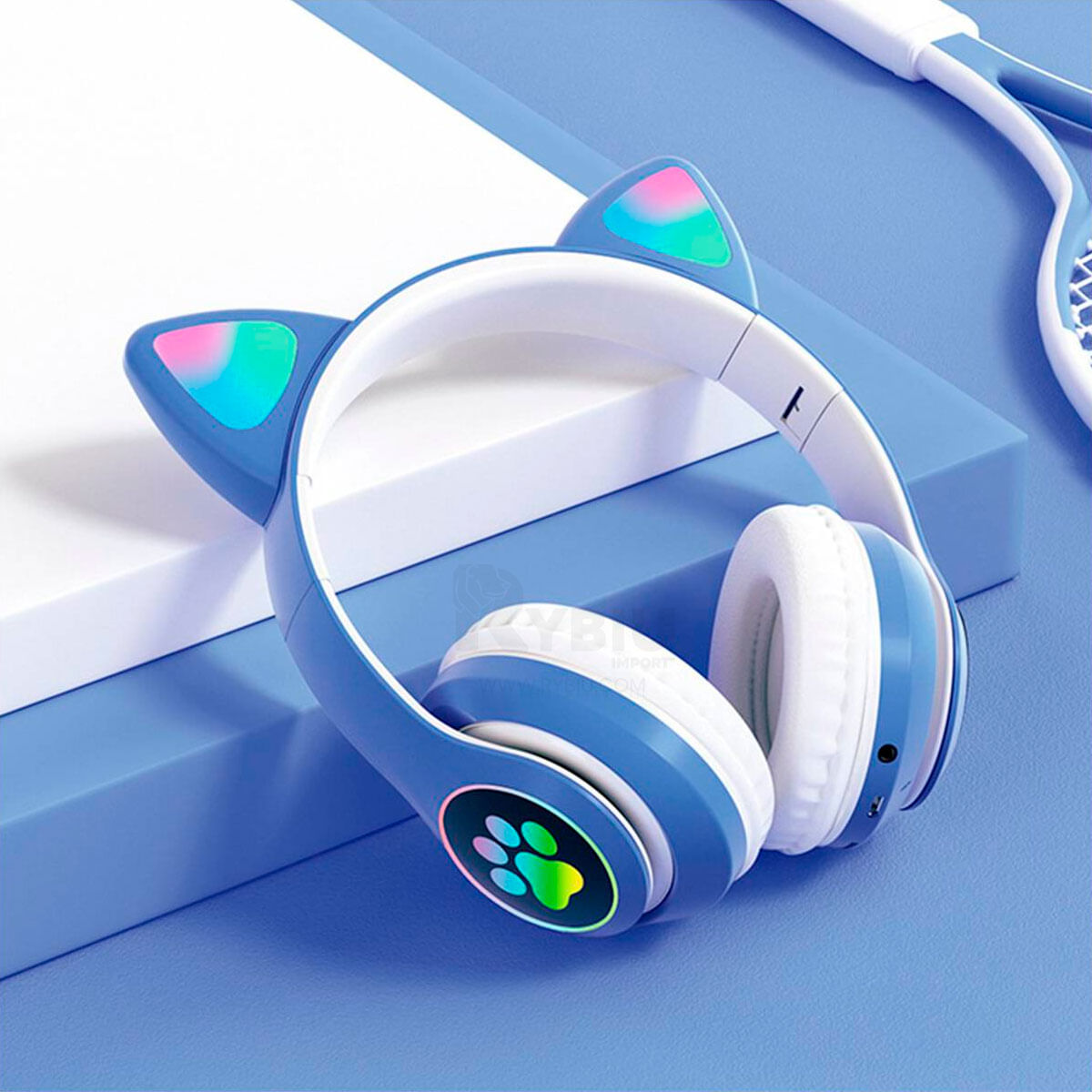 Audífono Diadema Bluetooth Azul