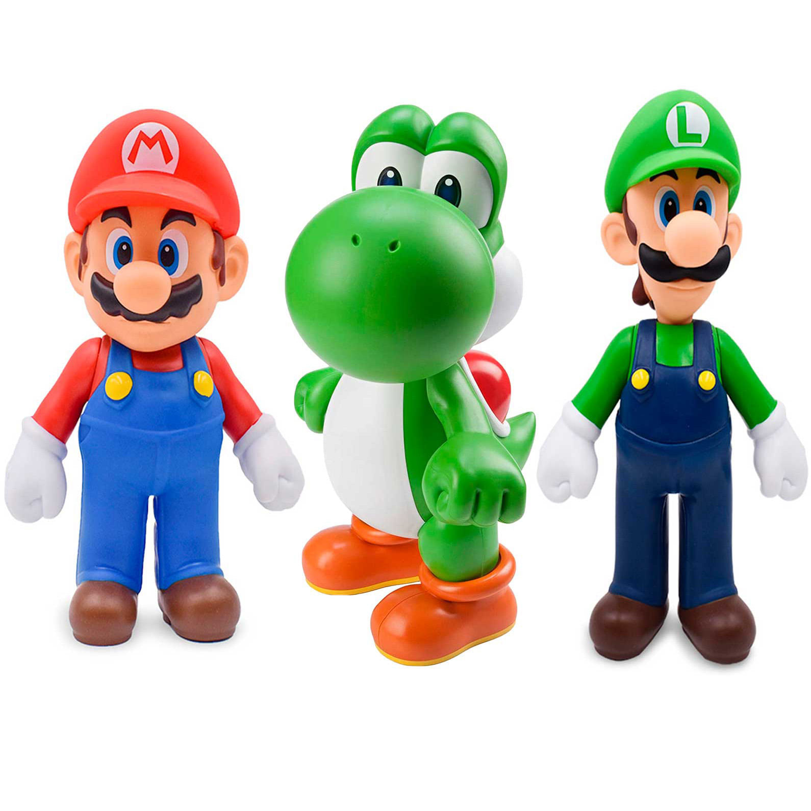 Pack 3 Figuras Yoshi, Mario y Luigi 14cm - 12cm Calidad PVC