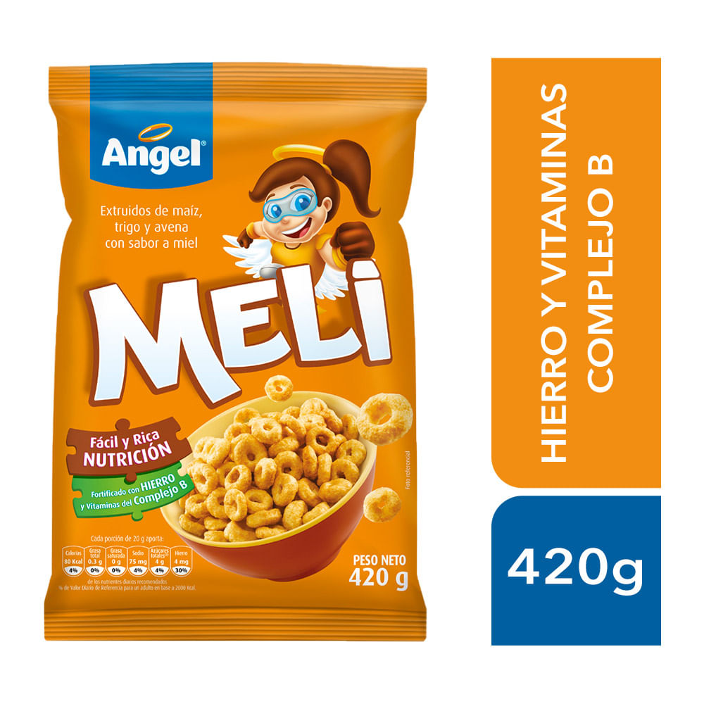 Cereal de Avena Maíz y Trigo ÁNGEL Meli Bolsa 420g