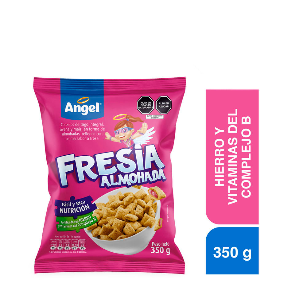 Cereal ÁNGEL Trigo Integral de Avena y Maíz Sabor a Fresa Bolsa 350g