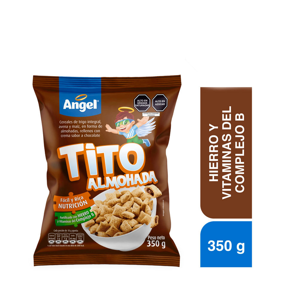Cereal ÁNGEL Trigo Integral de Avena y Maíz Sabor a Chocolate Bolsa 350g