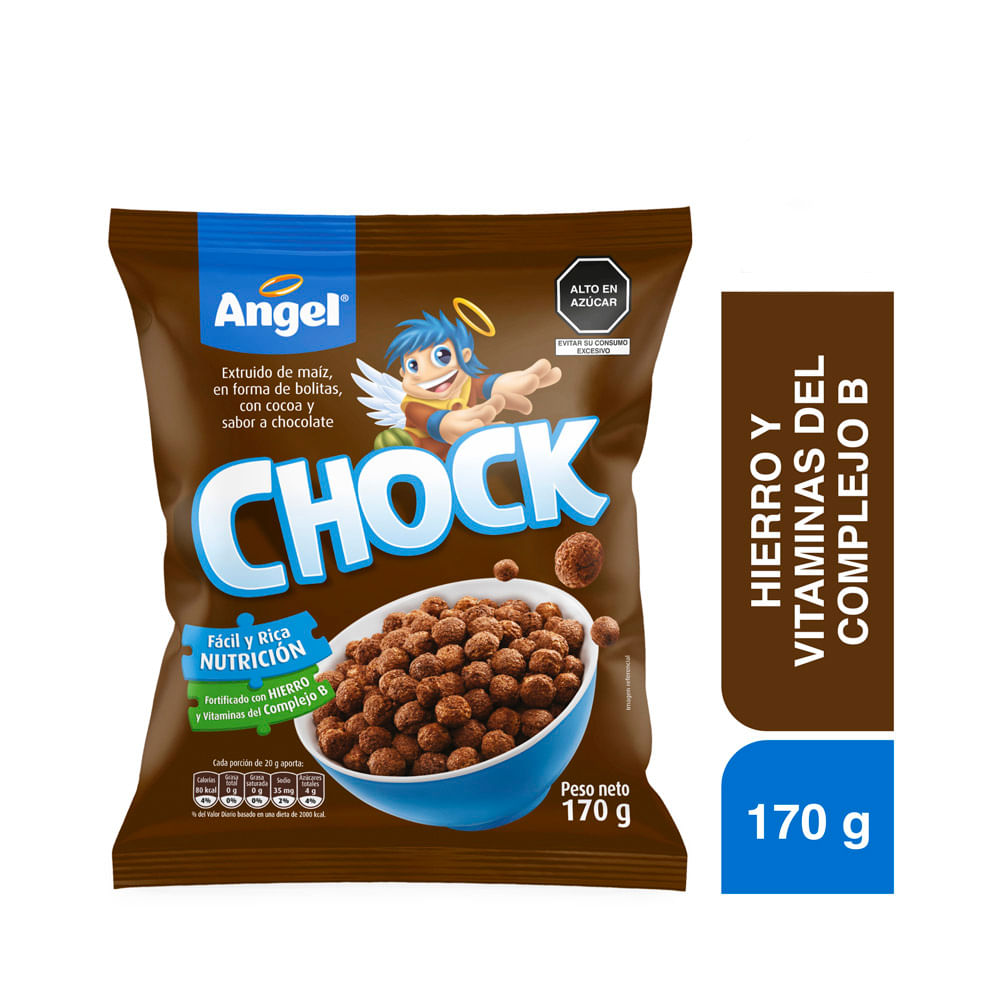 Cereal ÁNGEL Trigo y Avena Sabor a Chocolate Bolsa 170g