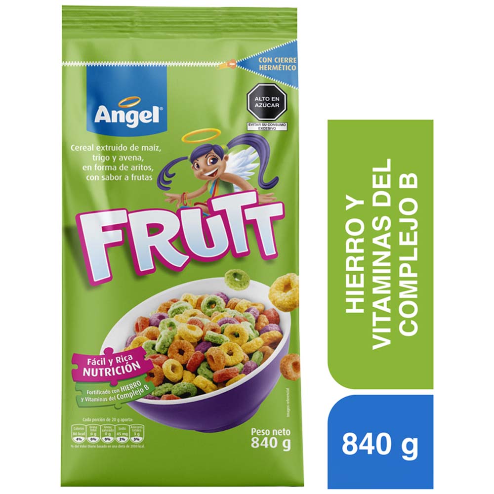 Cereal ÁNGEL Trigo y Avena Frutas Doypack 840g