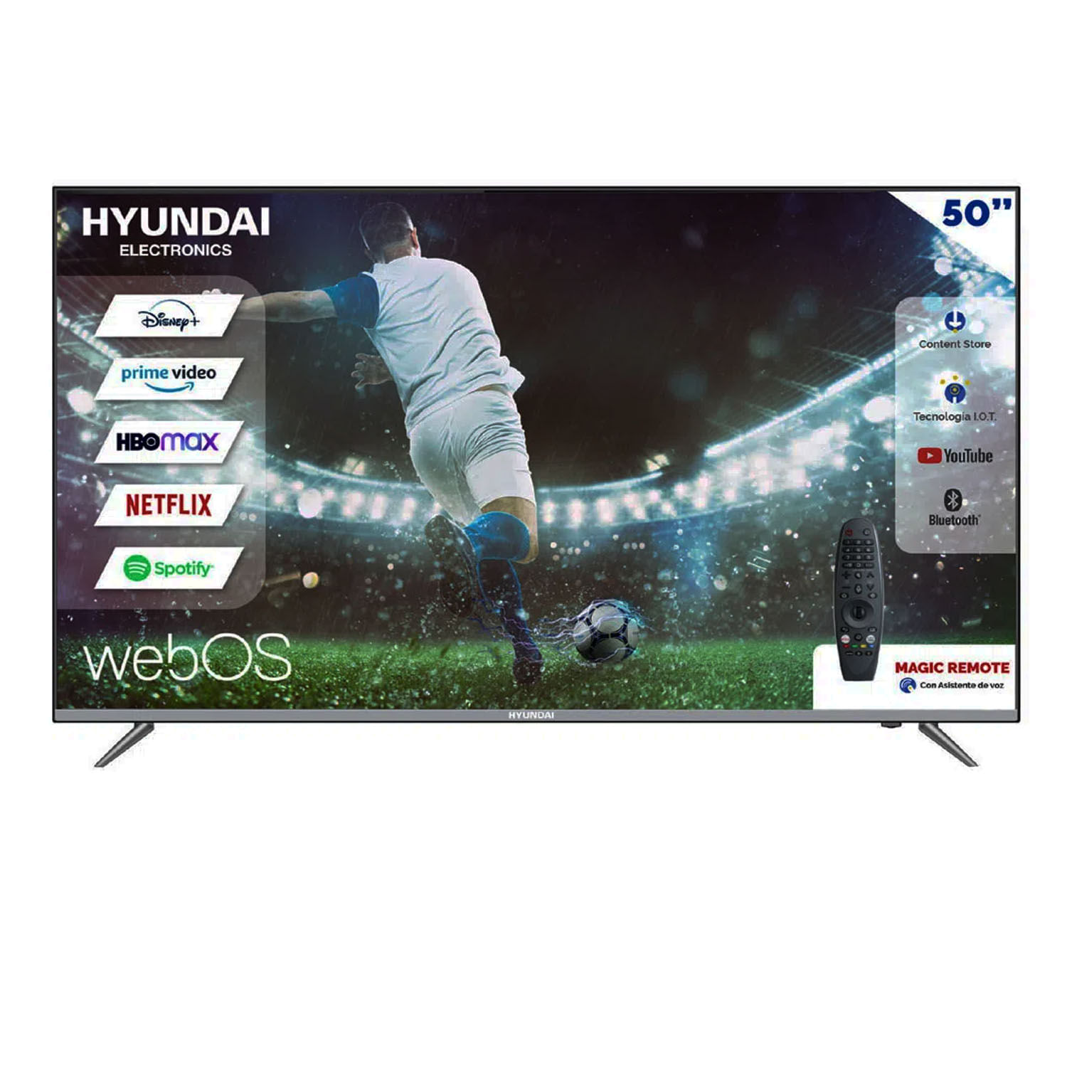 Televisor HYUNDAI LED 50" UHD 4K WebOS Borderless HYLED5017W4KM Silver