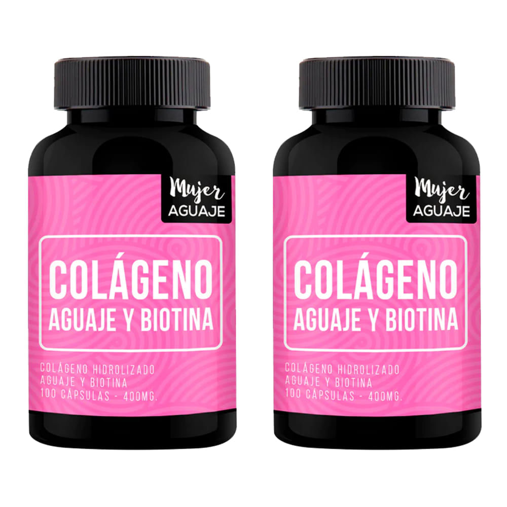 Colágeno, Aguaje & Biotina 100 Cápsulas Pack x 2