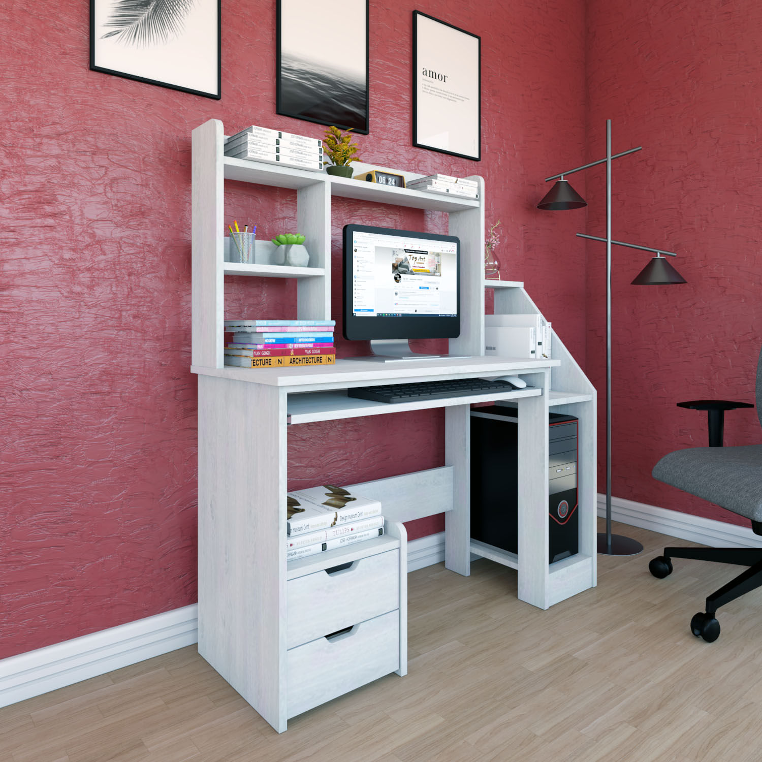 Escritorio Sídney Color Artico Muebles&Estilos  Muebles de Oficina