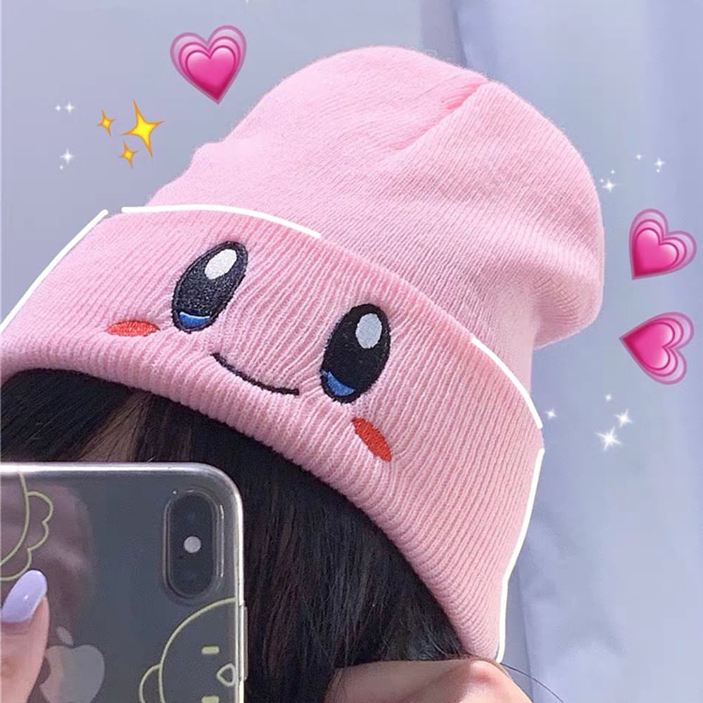 Beanie Gorro para Mujer de Lana Chullo Kirby Pokemon Moda Asiatica