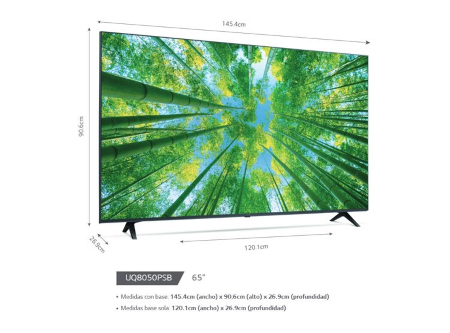 Televisor Lg Uhd 4k 65" Smart Tv 65UQ8050PSB (2022) Con Thinq AI