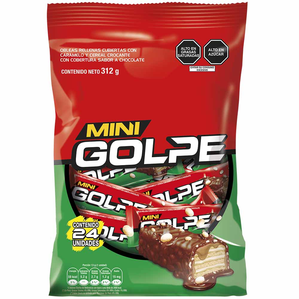 Chocolate GOLPE Mini Oblea Bolsa 24un