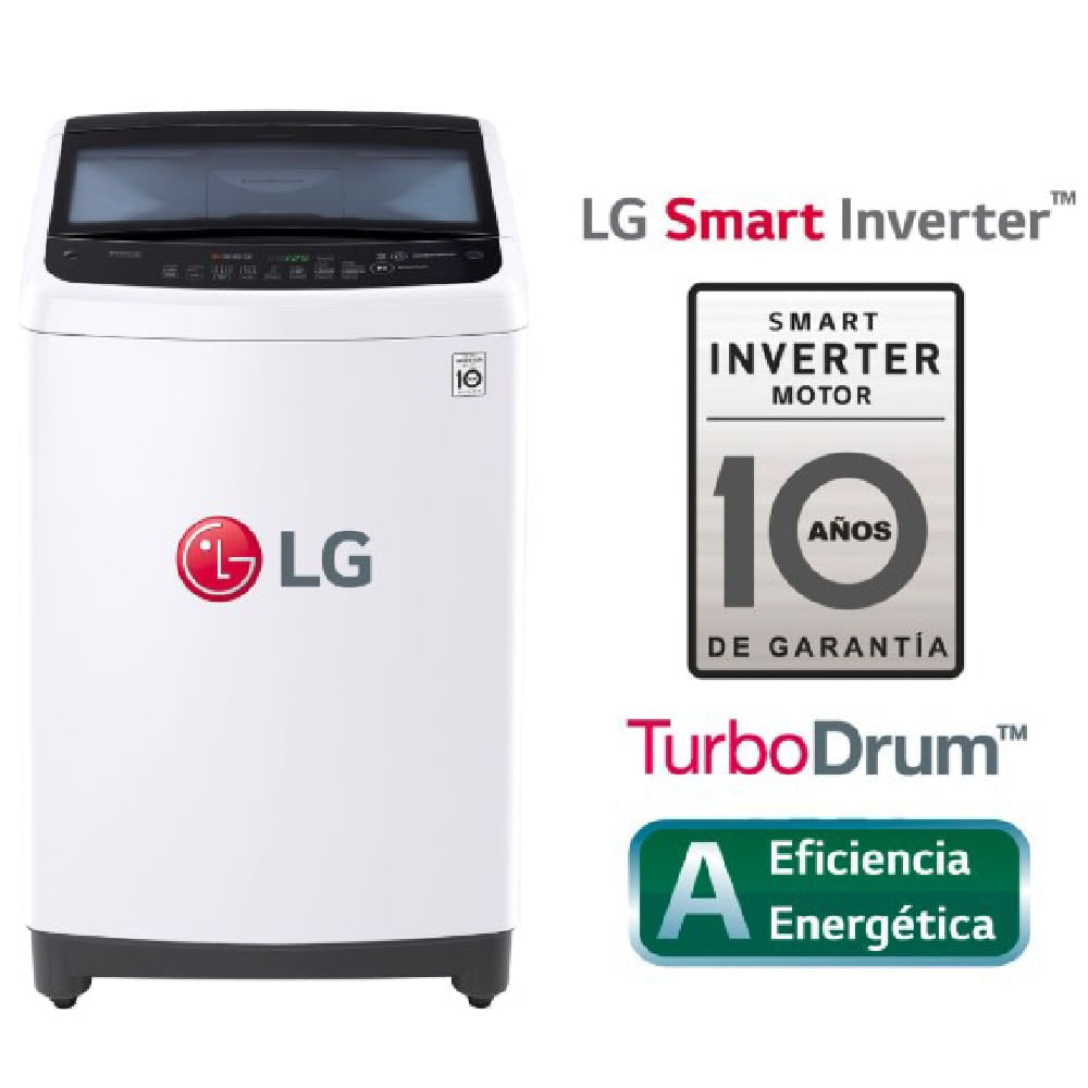 Lavadora LG Smart Inverter Carga Superior TS1365NTP 13 Kg Blanca