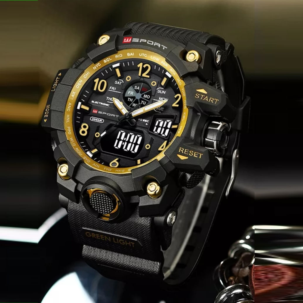 Reloj Watch Sport WS-22-BG Negro con Dorado