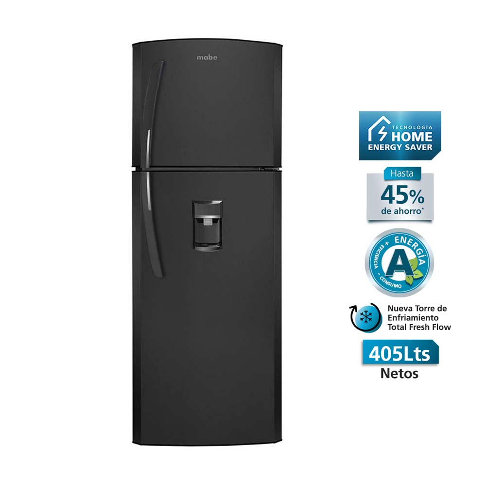 Refrigeradora Mabe RMP420FLPG1 Top Freezer 420L Negro