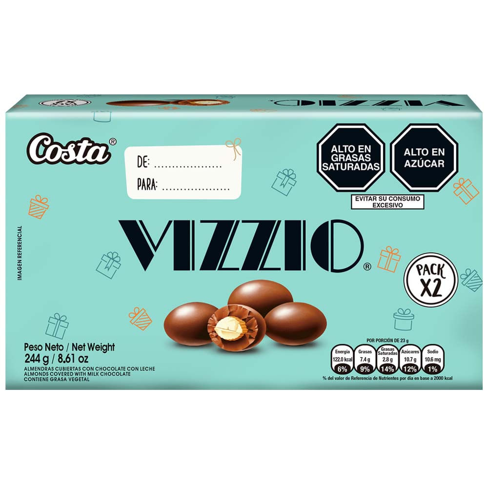 Chocolate COSTA Vizzio Twopack Paquete 244g
