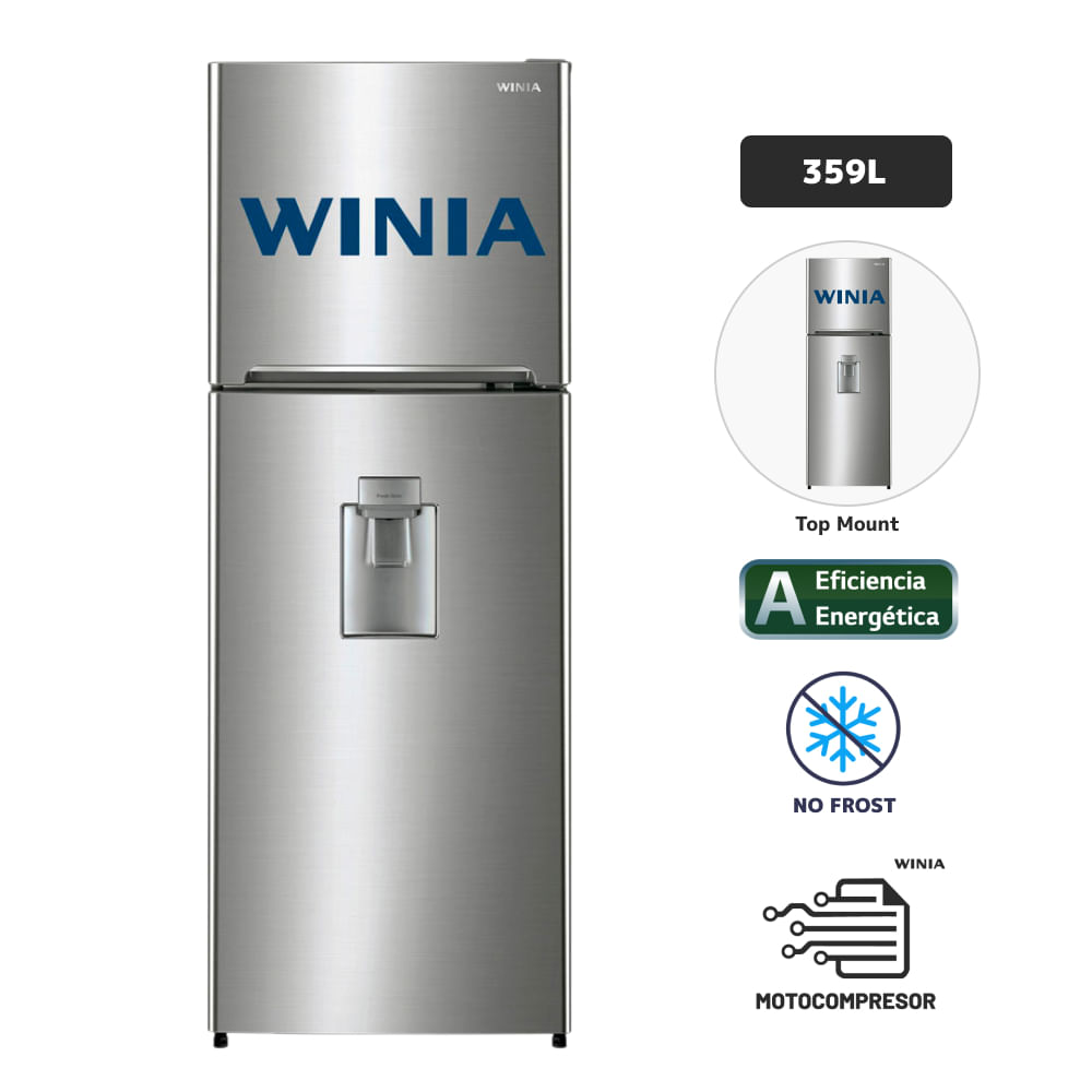 Refrigeradora WINIA 359L No Frost WRT-36GFD Gris