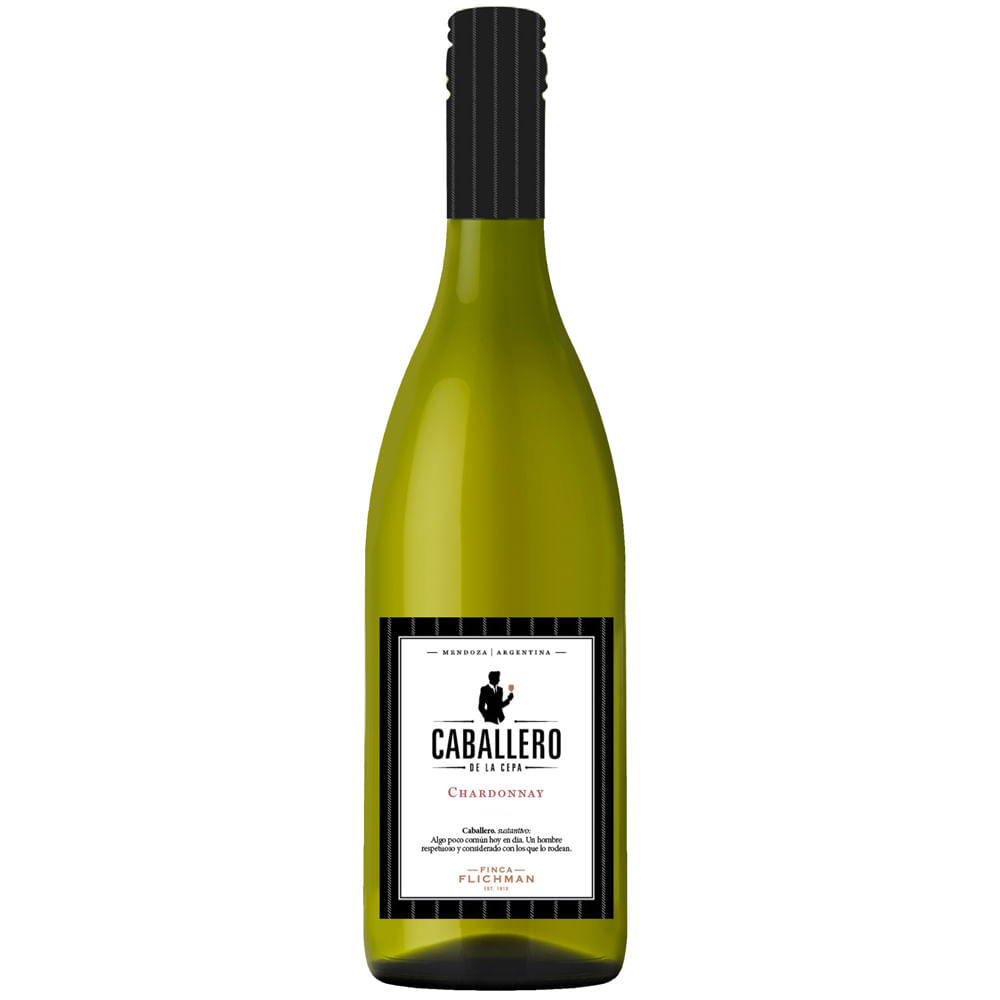 Vino Blanco FINCA FLICHMAN Caballero de la cepa Chardonnay Botella 750ml