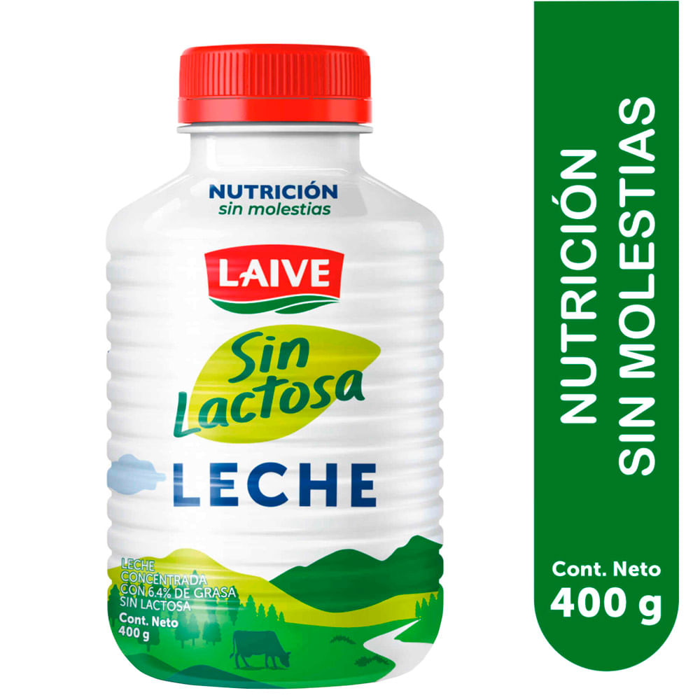 Leche Concentrada LAIVE Sin Lactosa Botella 400g